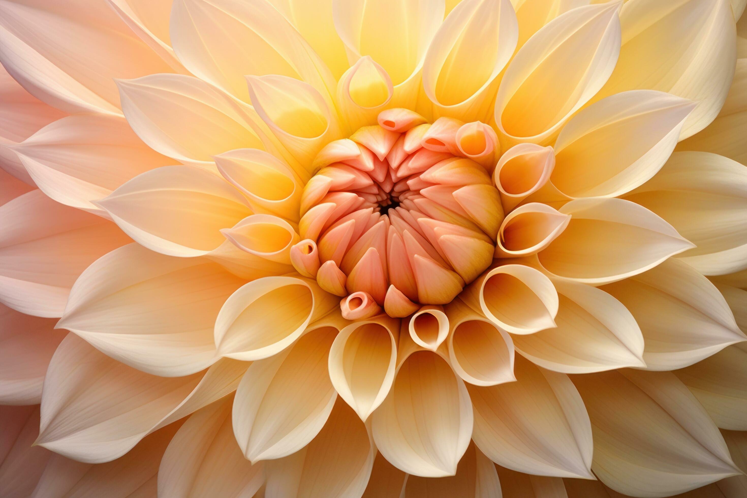 Yellow dahlia flower closeup background Stock Free