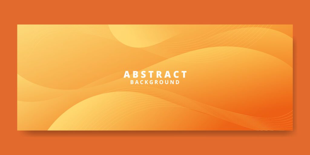 Abstract Orange Fluid Wave Banner Template Free Vector