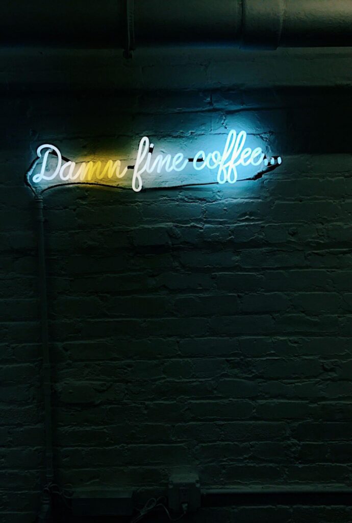 Damn Fine Coffee Neon Sign Stock Free