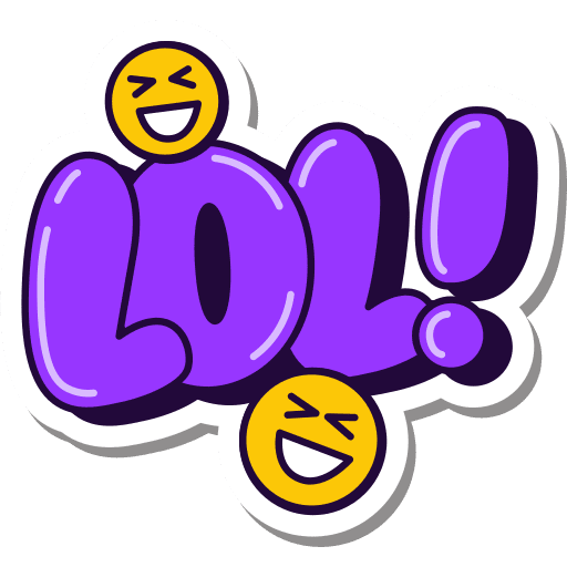 Lol, laughing, laugh sticker