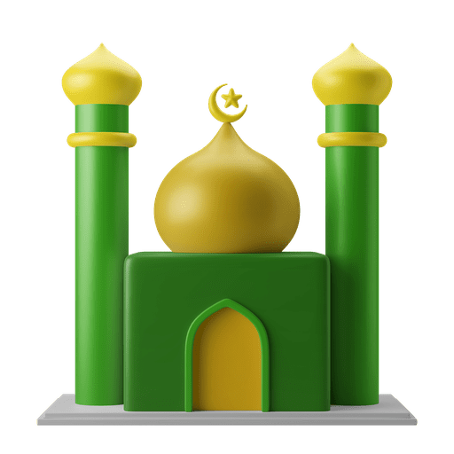 Mosque, pray, worship 3D illustration