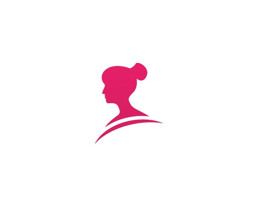 Hair woman logo and symbol vectors Stock Free