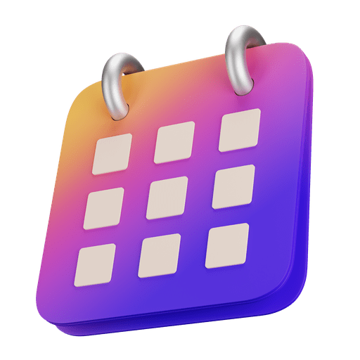 Calender, schedule, date 3D illustration