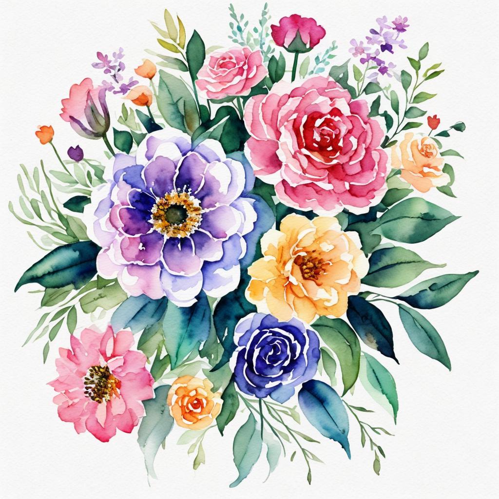 Aquarell blumen by @2grwe385 by @ai_generated