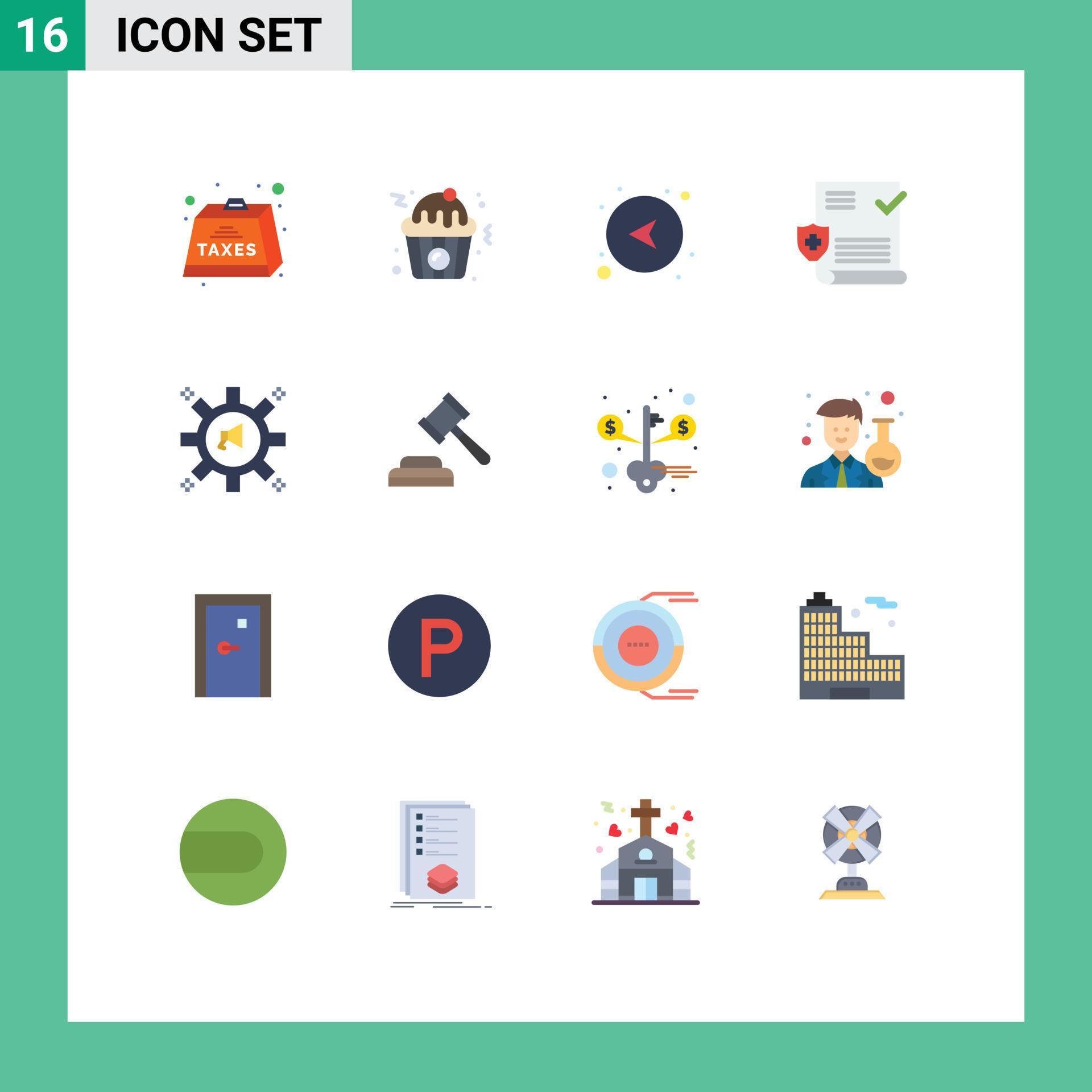 16 Creative Icons Modern Signs and Symbols of announcement shield arrows file medical Editable Pack of Creative Vector Design Elements Stock Free