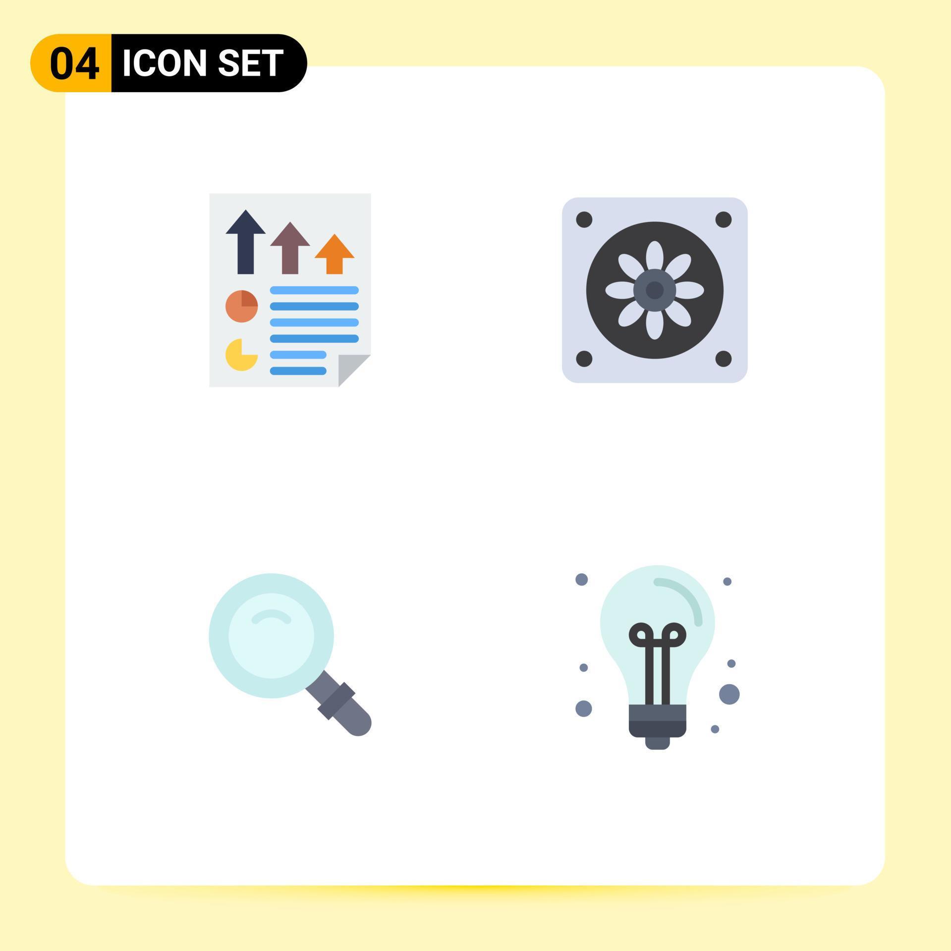 Universal Icon Symbols Group of 4 Modern Flat Icons of arrows view page fan back to school Editable Vector Design Elements Stock Free