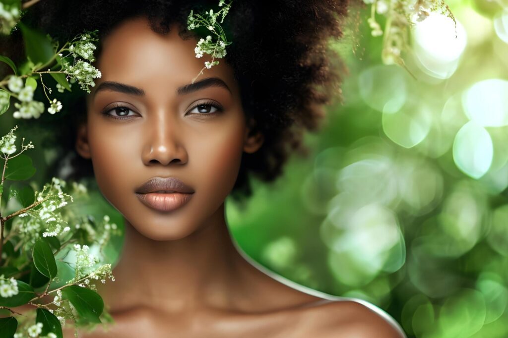 Fresh Green Beauty Spring Banner Elegance for Every Woman Free Photo