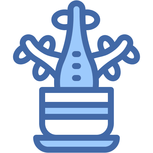 Jade, plant, pot icon