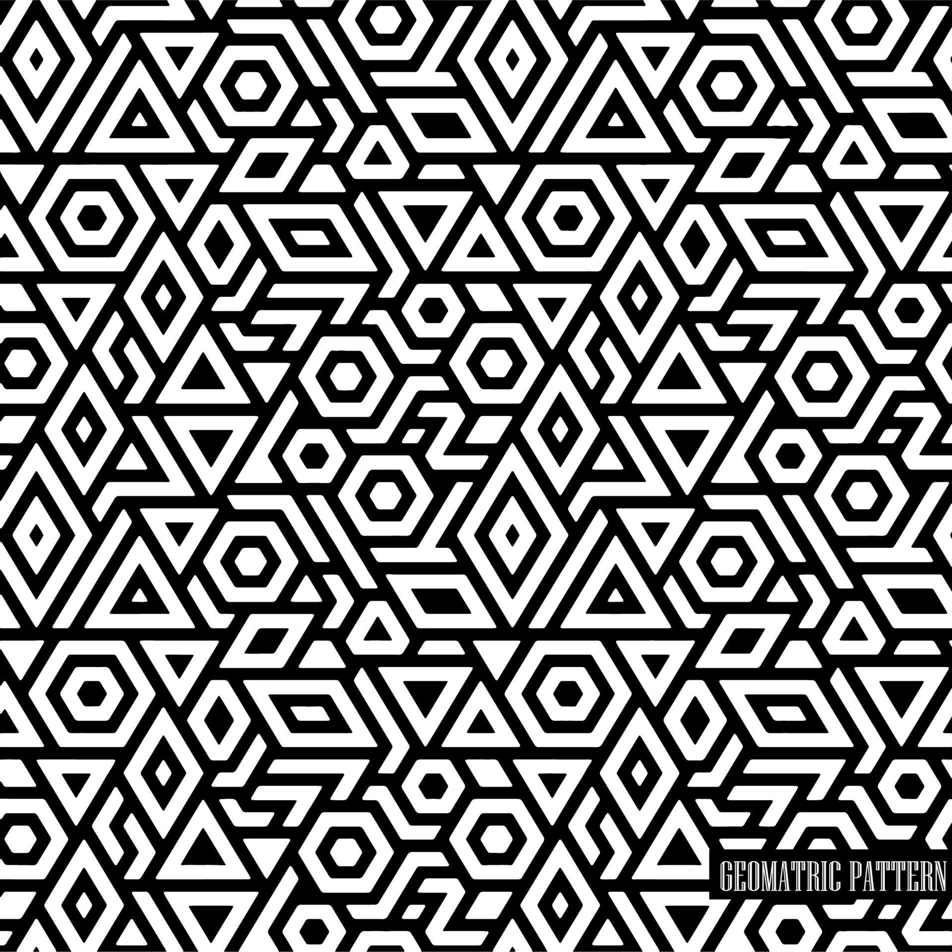 Seamless Geometric Vector Pattern Background Free Vector