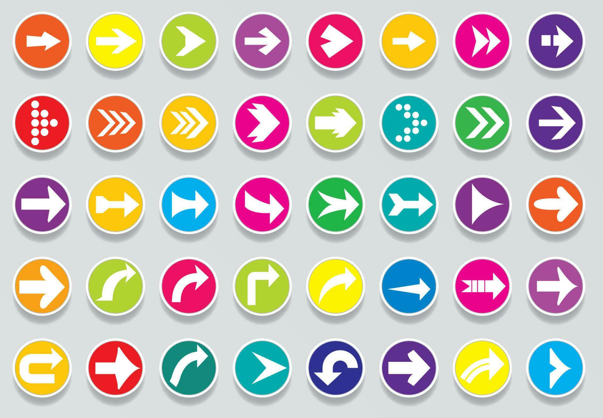 arrows icon set Stock Free