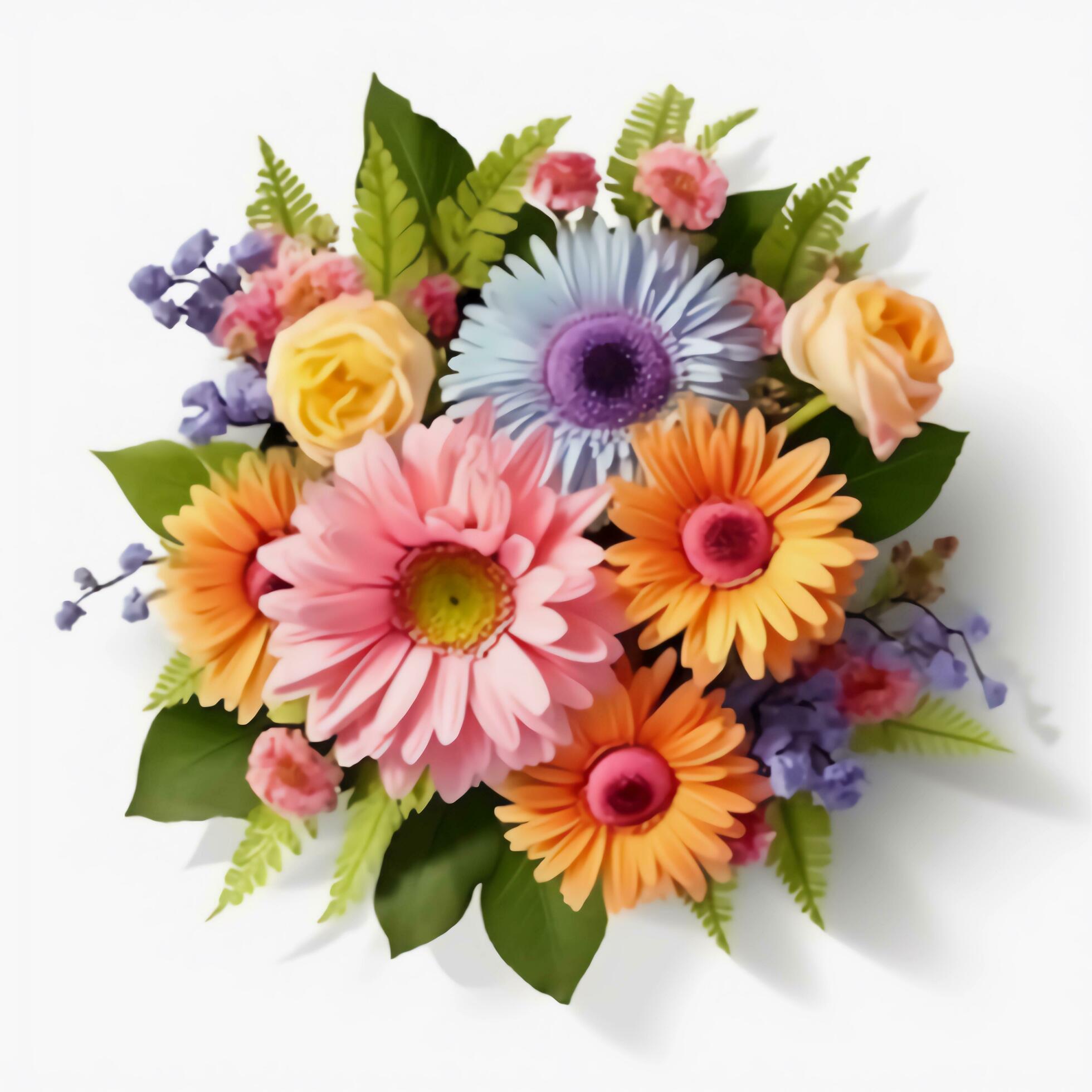 A colorful bouquet of flowers. AI Generated. Stock Free