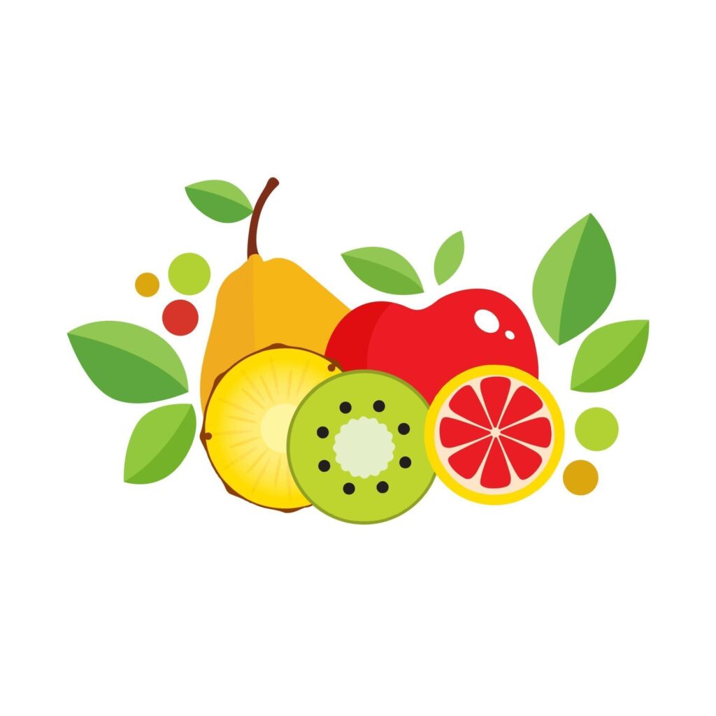 Fruit icon logo design. vector illustration Stock Free