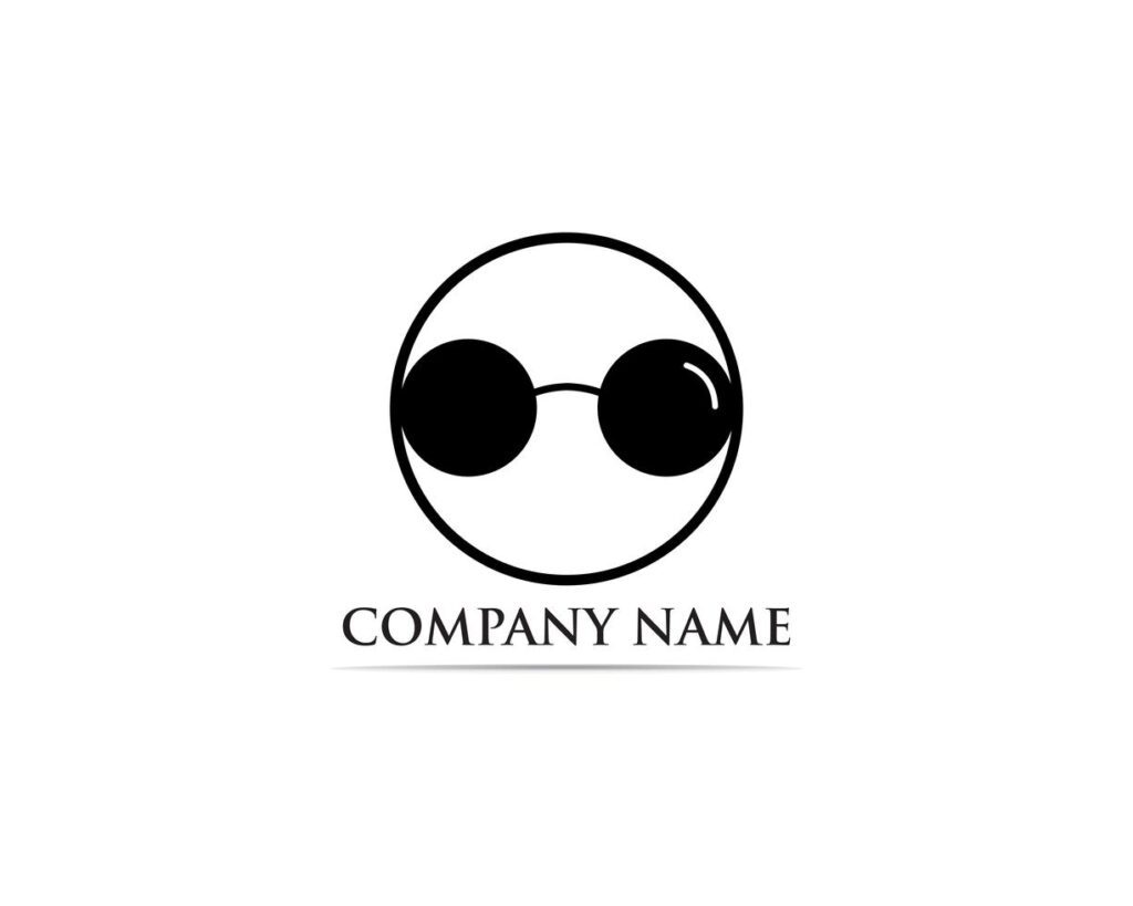 Glasses Logo Design vector Stock Free