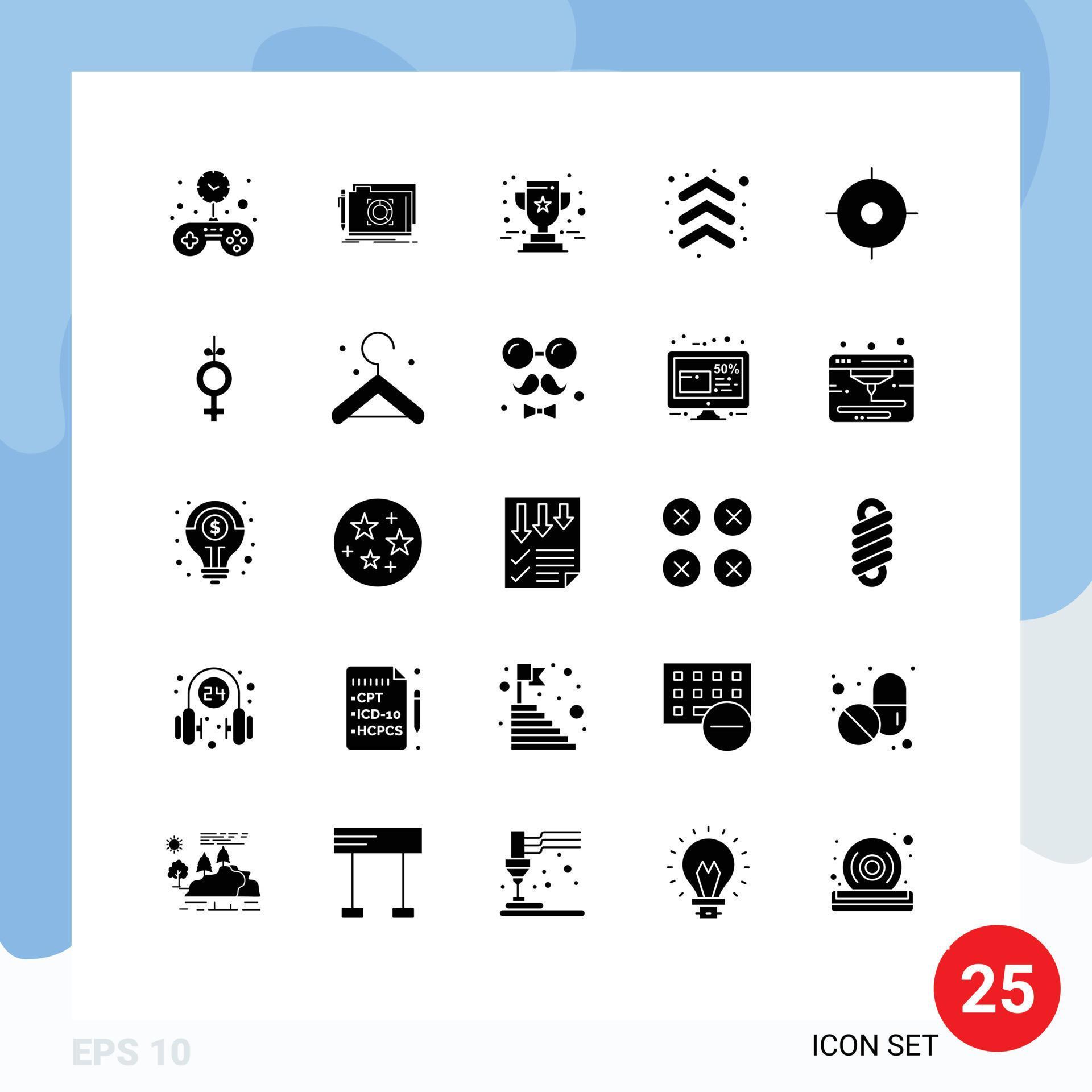 25 Creative Icons Modern Signs and Symbols of location direction achievement up arrow Editable Vector Design Elements Stock Free