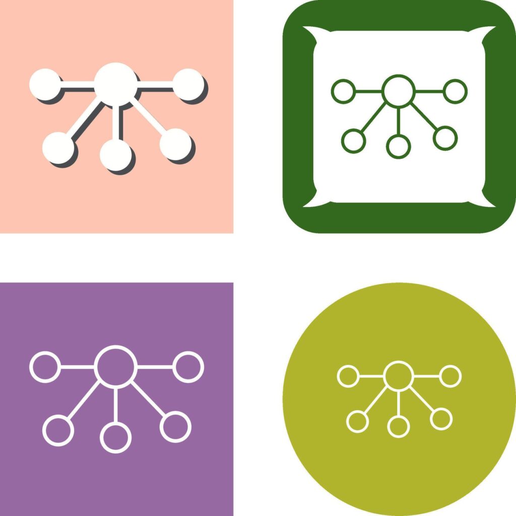 Nodes Icon Design Stock Free