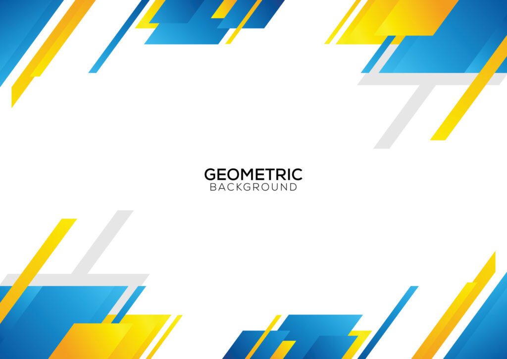 geometric blue and yellow modern background design Free Vector and Free SVG