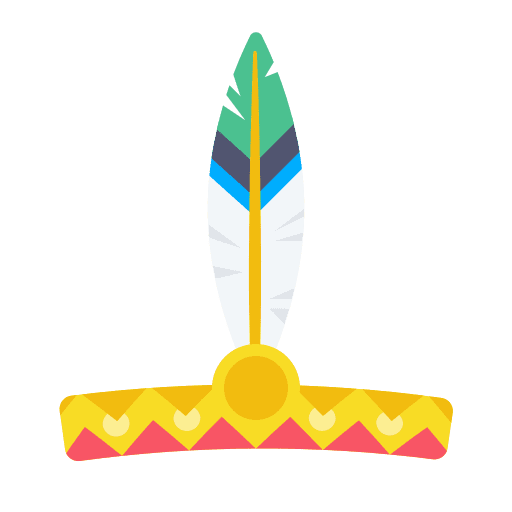 Feather, hat, indian sticker