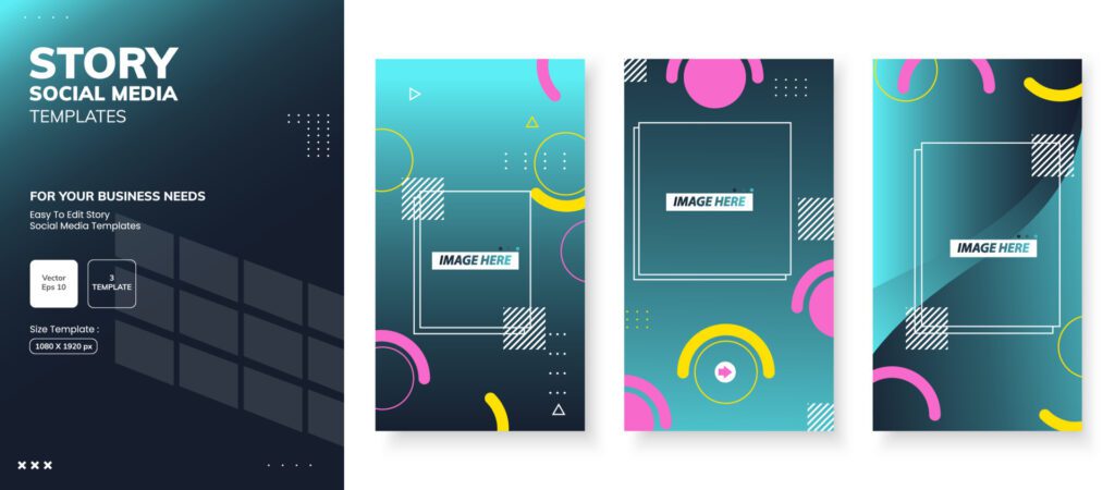 modern background.template story,abstract frames, full of colors, gradations, business, etc, eps 10 Free Vector and Free SVG