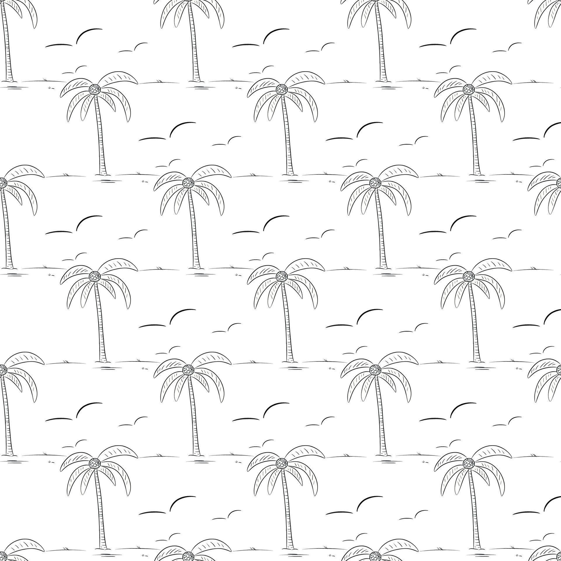 Palm Tree Seamless Pattern Design Free Vector