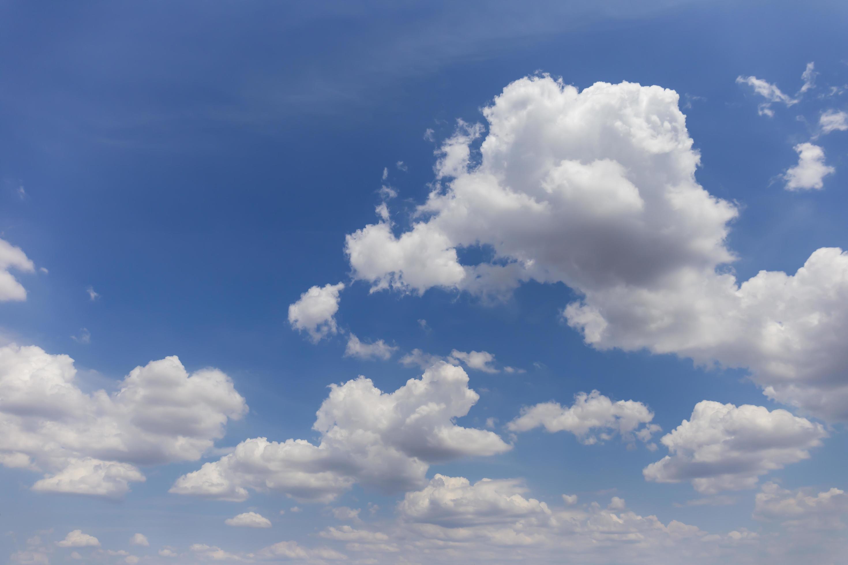 Blue sky background with clouds’ natural background. Stock Free