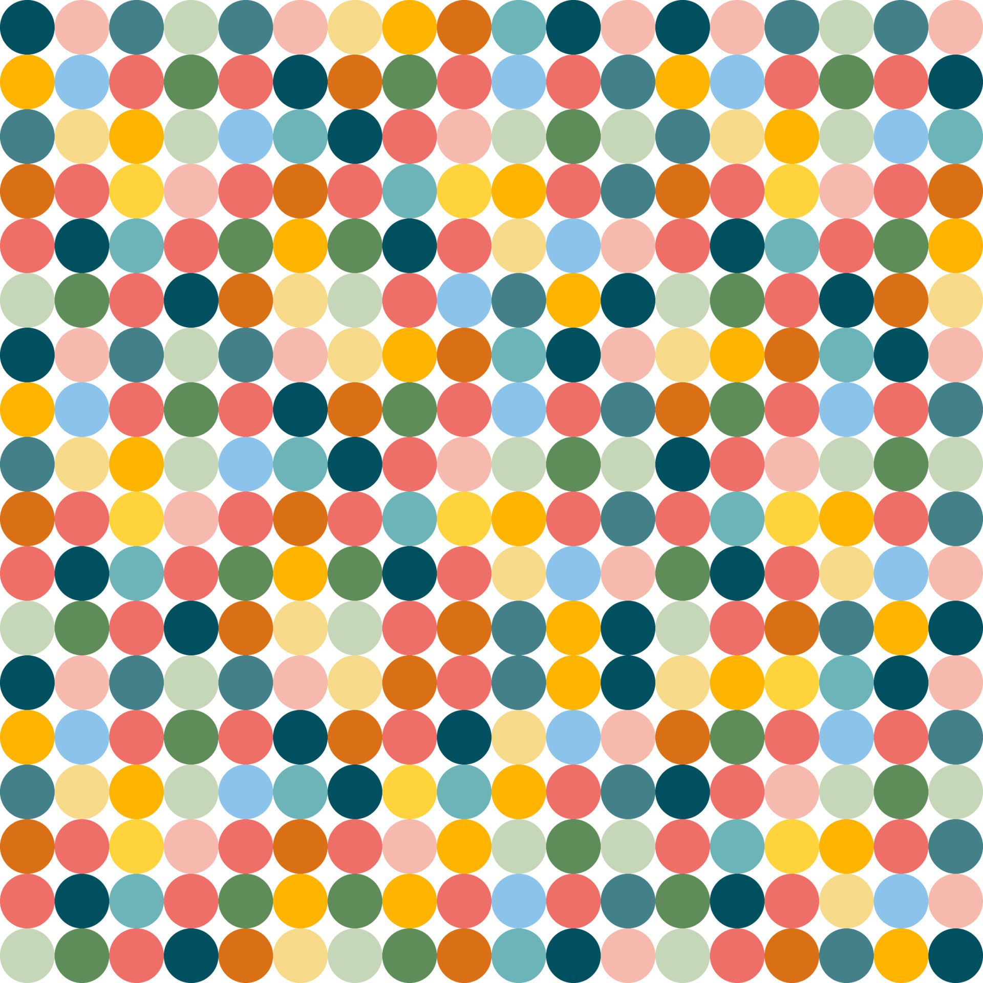 Simply seamless pattern design of polka dots in square frame. Decorating for wrapping paper, wallpaper, fabric, backdrop and etc. Free Vector and Free SVG