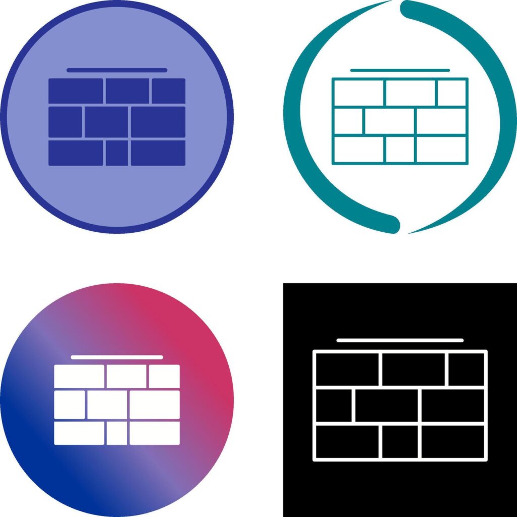 Brick wall Icon Design Stock Free