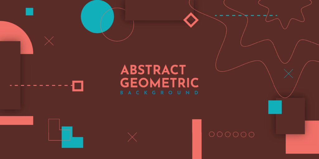 Abstract geometric background illustration template design Free Vector