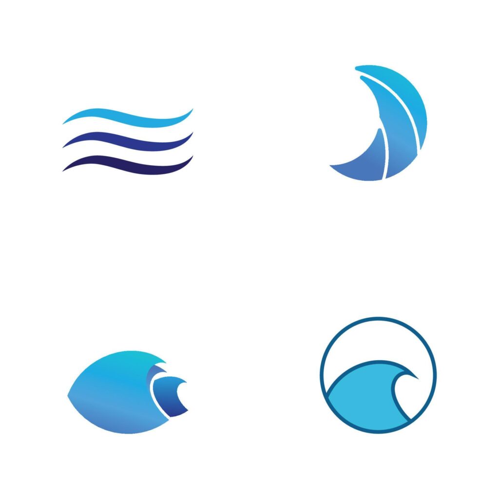 Wave water beach blue water logo Stock Free and Free SVG