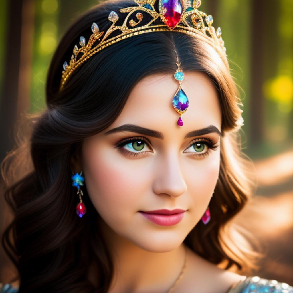 Jeweled tiara, cinematic lighting, by @ai_generated