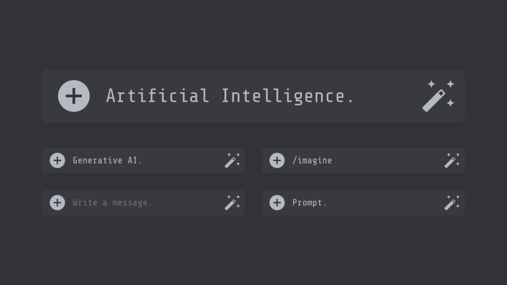 Artificial intelligence chat box simple illustration set Free Vector