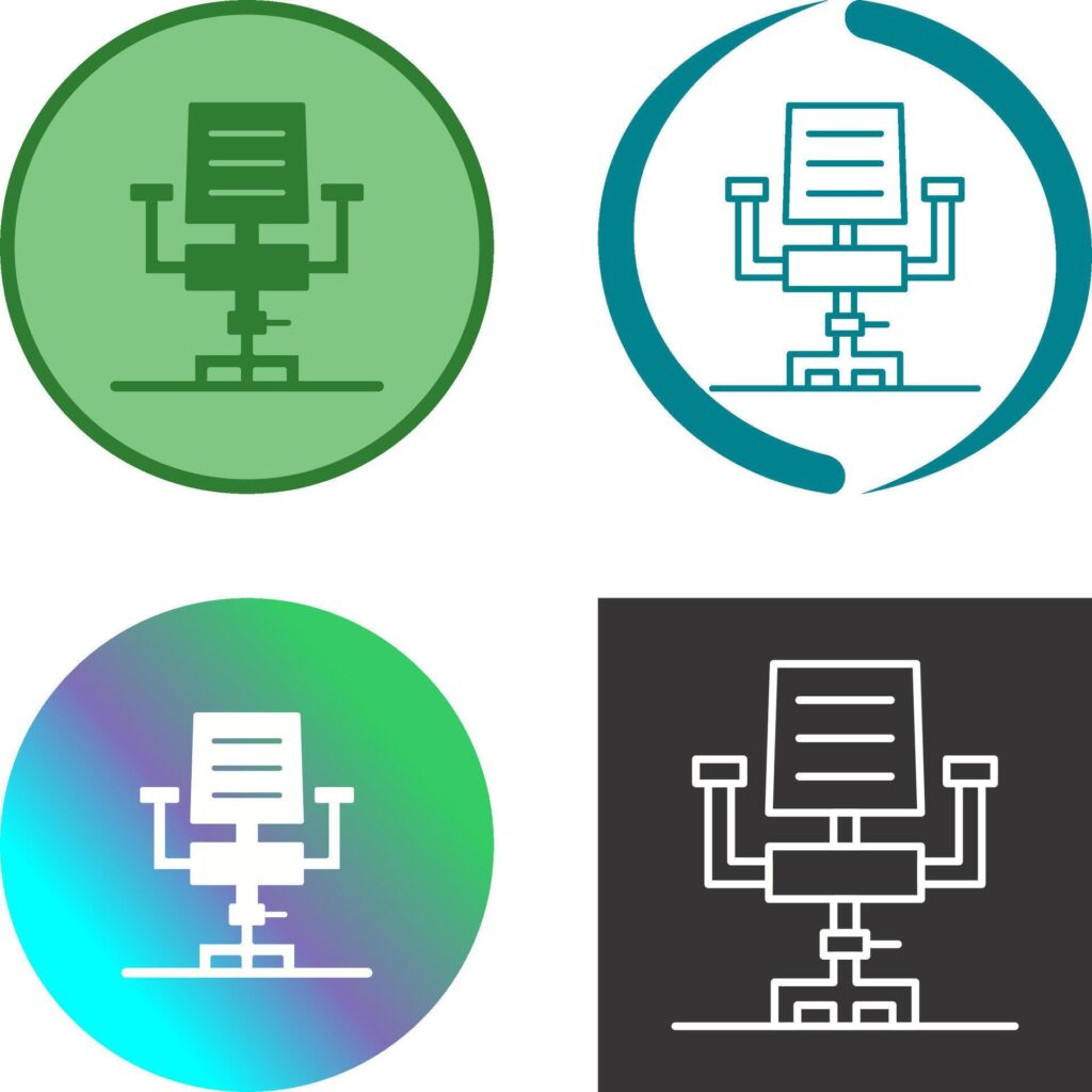 Desk Chair Icon Design Stock Free