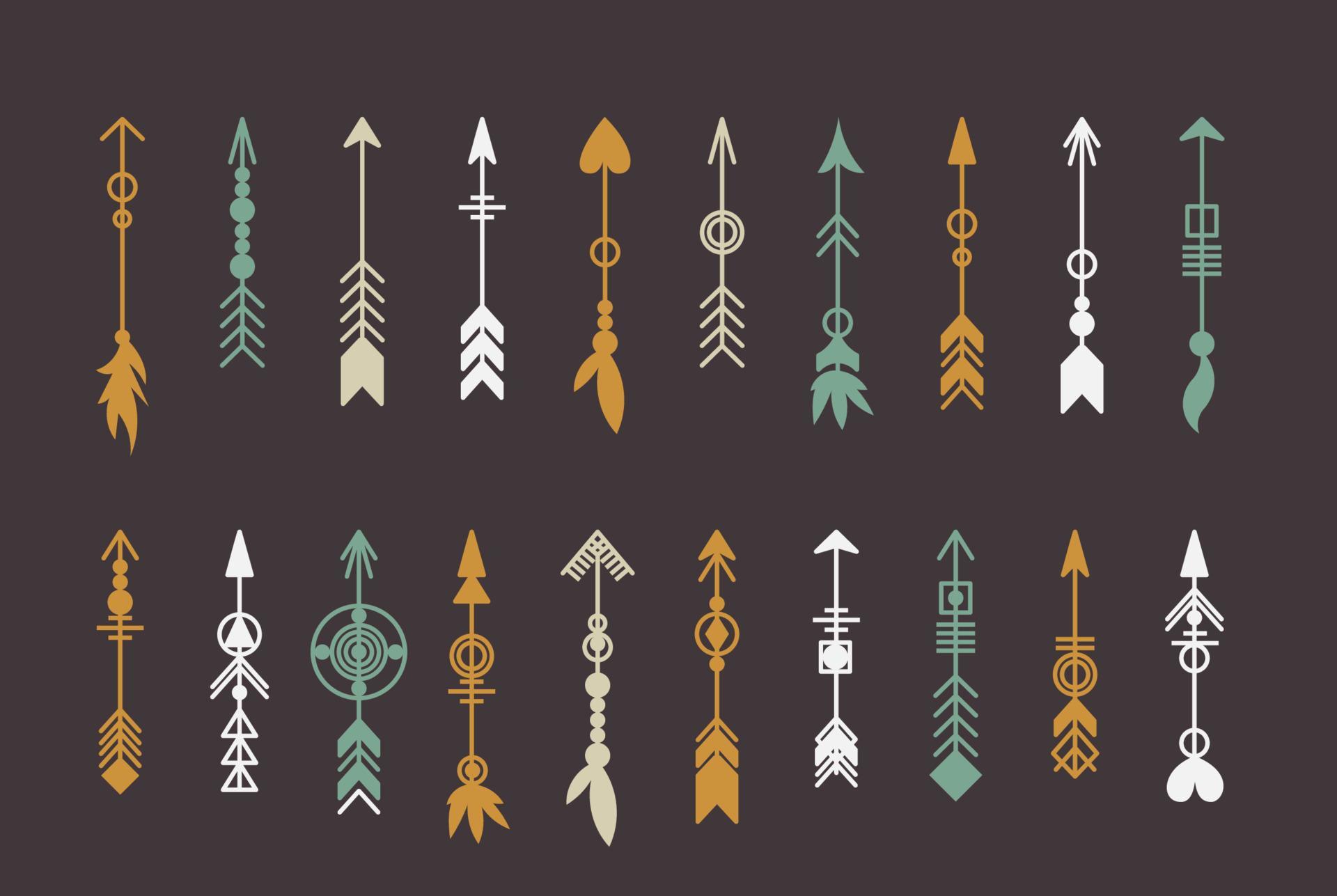 Tribal arrow set. Stock Free