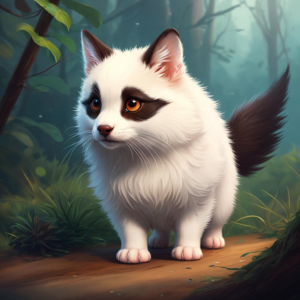 Cute animal Digital painting,Highly by @ai_generated