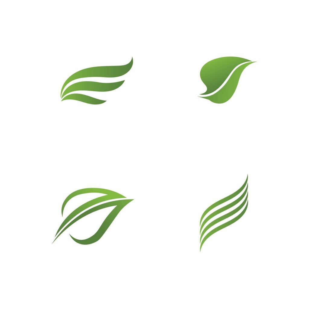 Tree leaf vector logo design green of nature go green plant logo design for business Stock Free