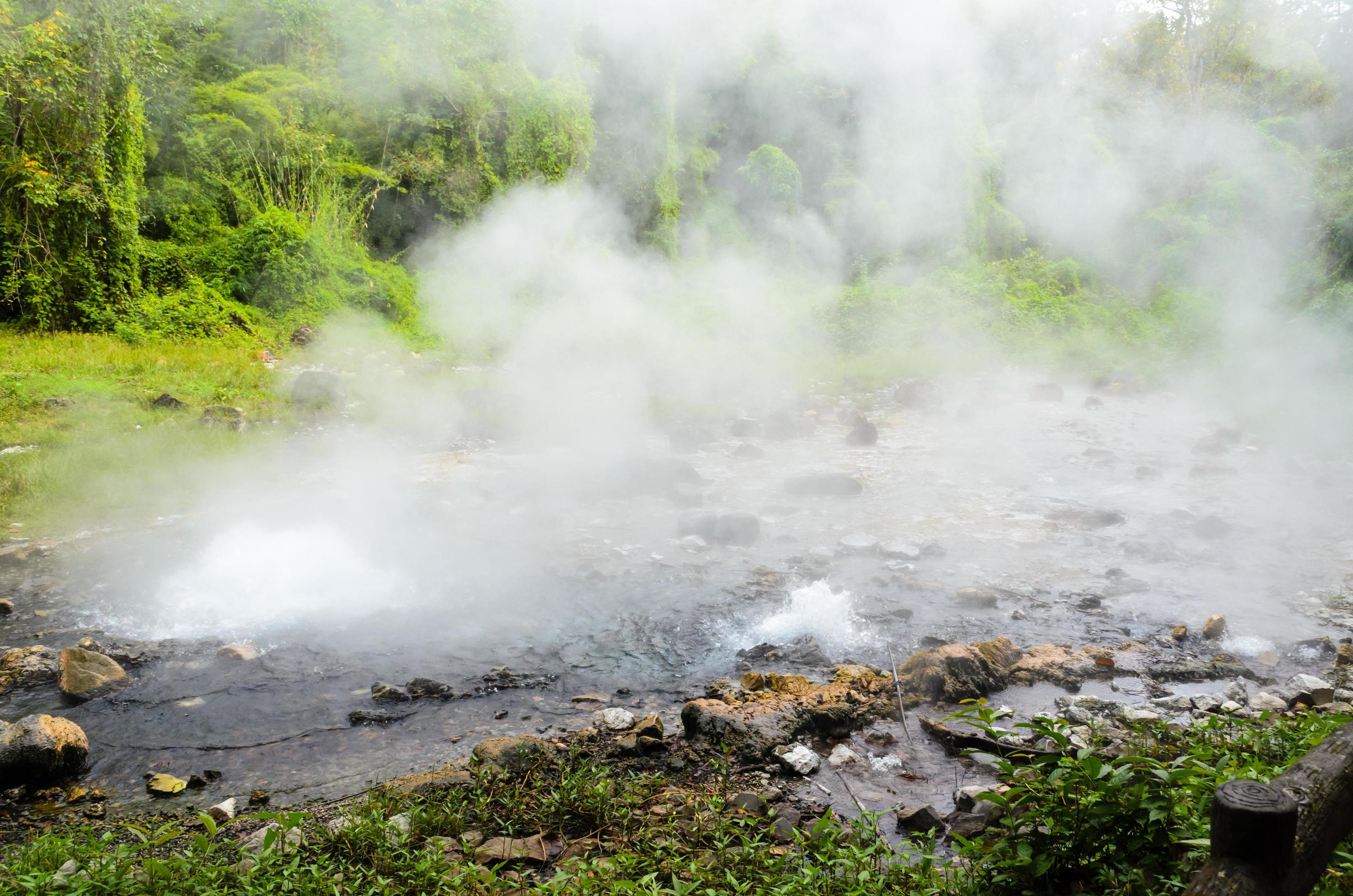 Spring of naturally hot water Stock Free