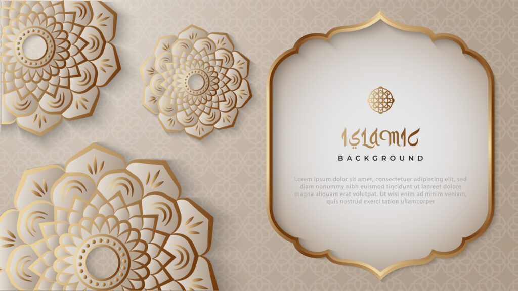 Luxury islamic background with empty space Free Vector