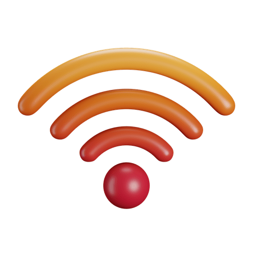 Signal, wifi, wireless 3D illustration