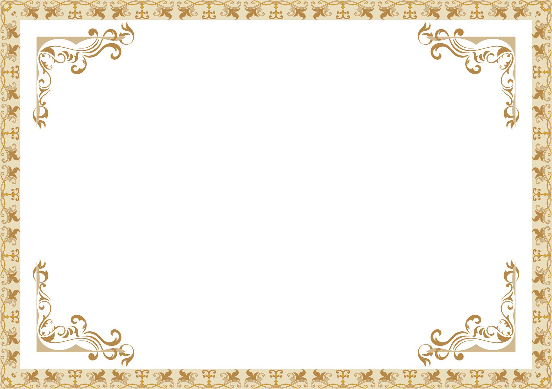 golden vintage frame Thai pattern corner decoration for cards, vintage, baroque, abstract flowers Free Vector