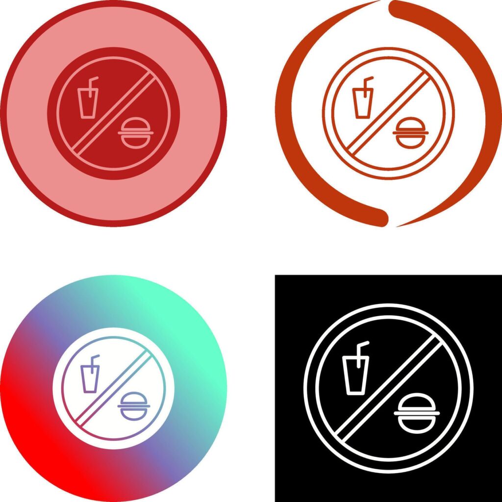 No Food or Drinks Icon Design Stock Free