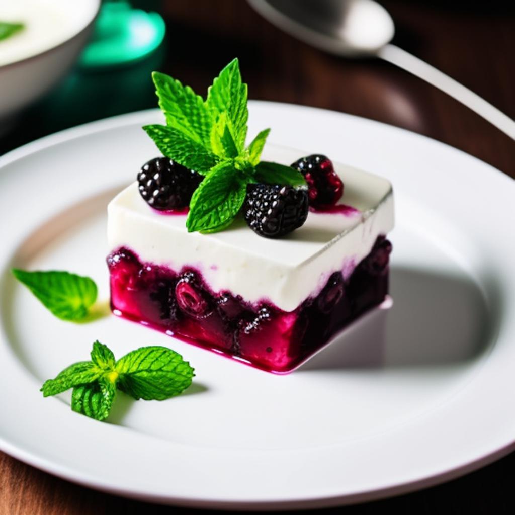 Blackberry jelly in timbale by @ai_generated