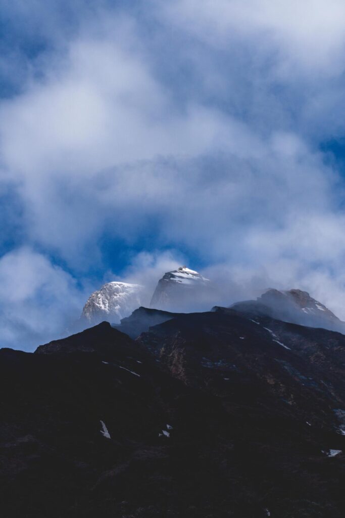 Mountain in Nepal, Annapurna Base Camp, Machapuchare Mountain, Annapurna Trekking, Travel in Nepal Stock Free