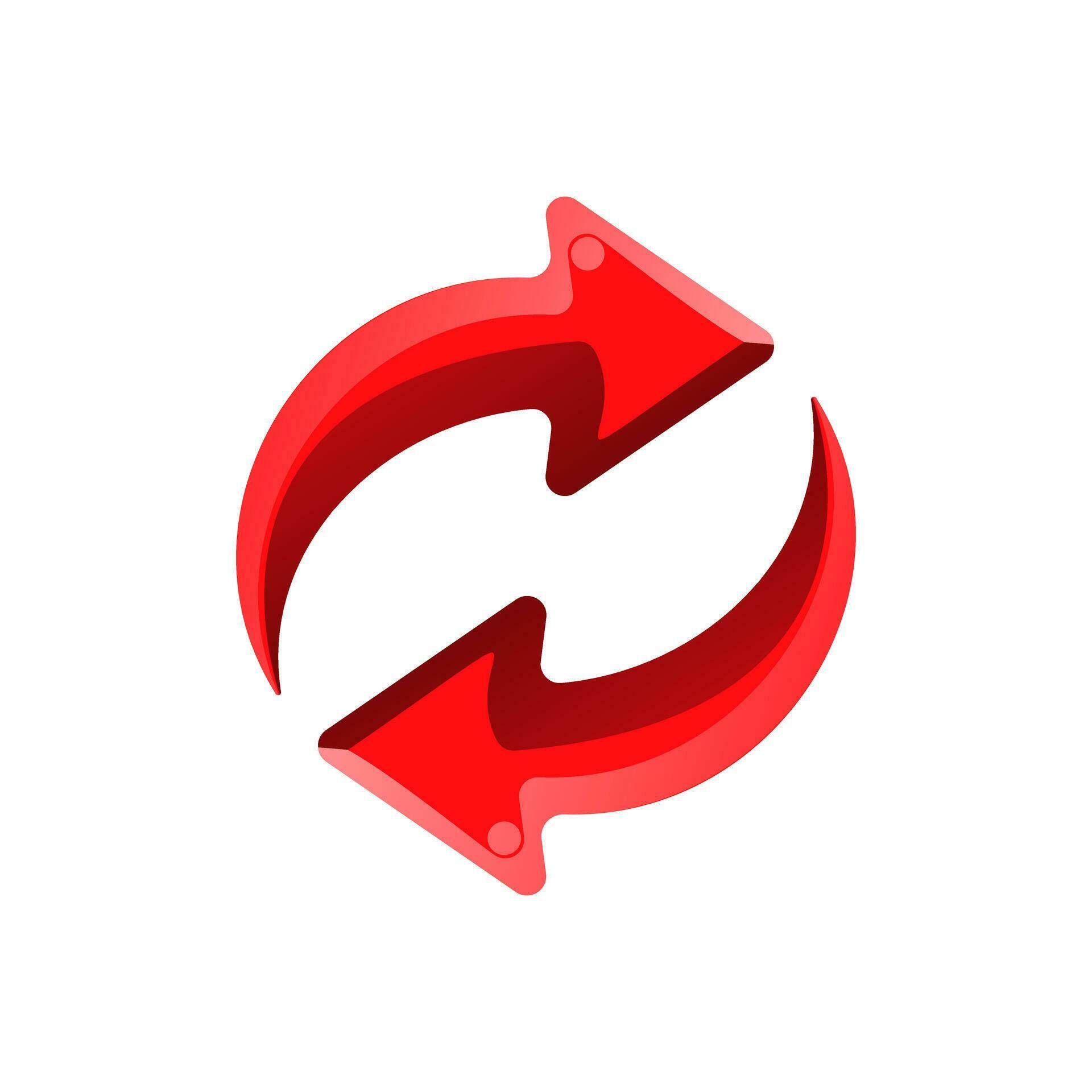 Red Arrow Circle Sign Flat Icon Stock Free