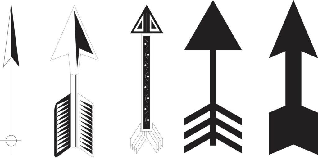 Arrows icons. Arrow icon. Arrow vector collection. Arrow. Cursor. Modern simple arrows. Vector illustration. Stock Free