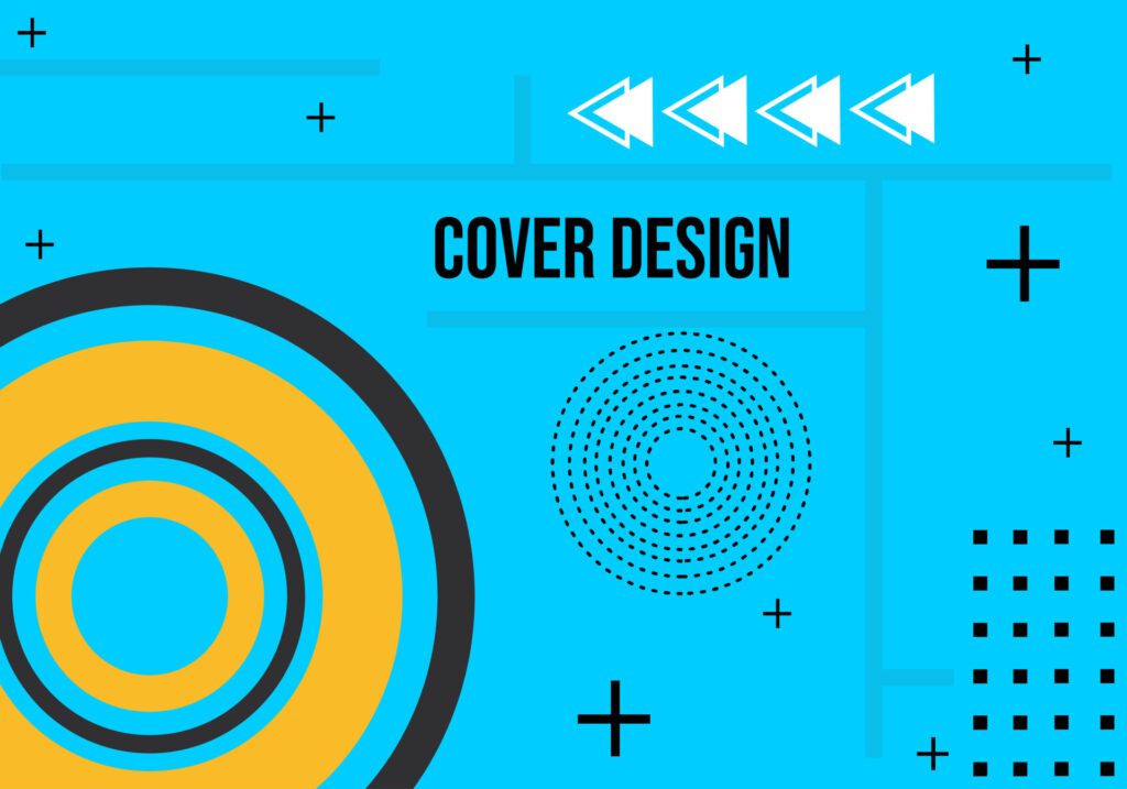 blue color journal cover with geometric abstract design. used for banner, poster design Free Vector