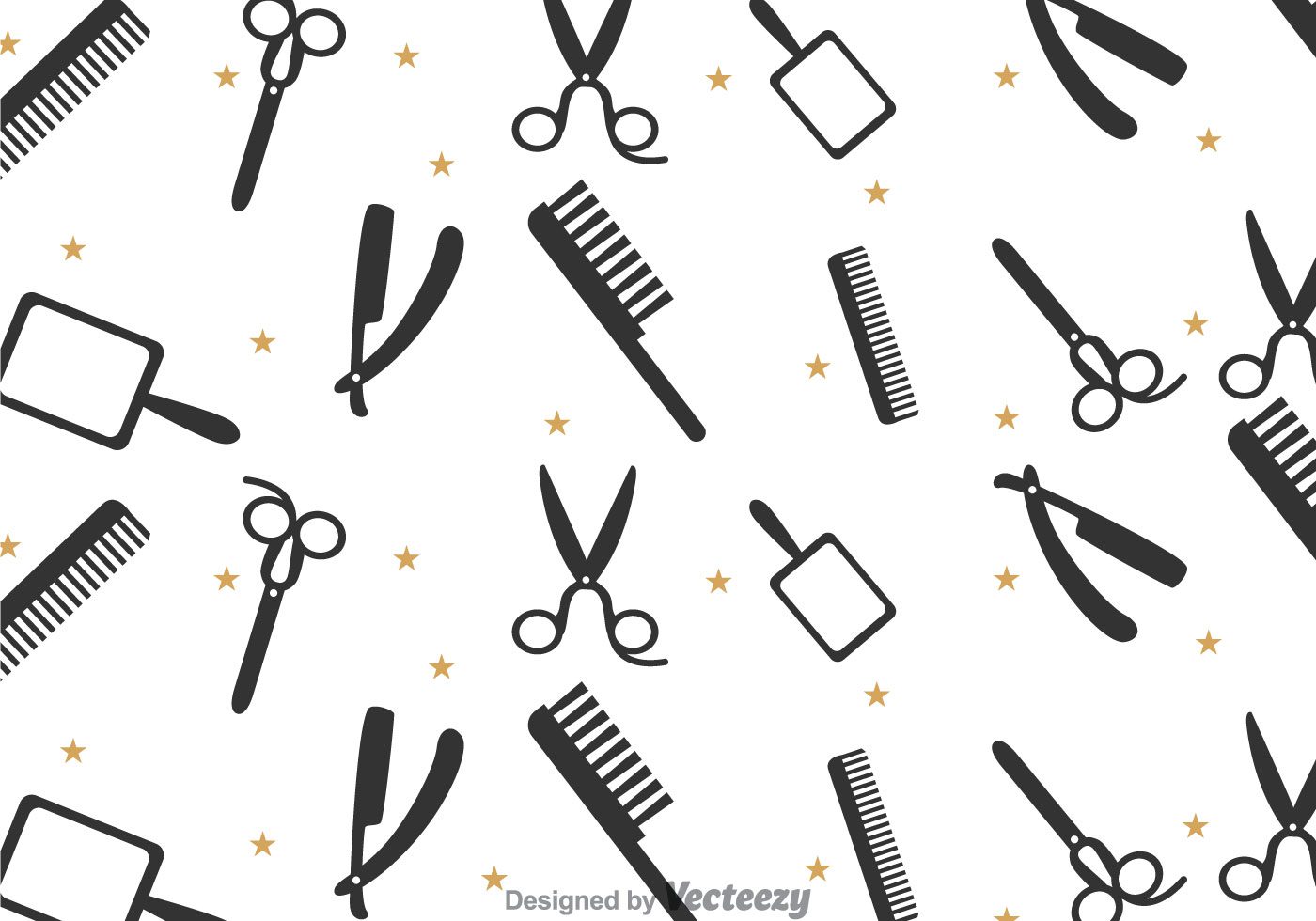 Barber Tools Pattern Free Vector and Free SVG