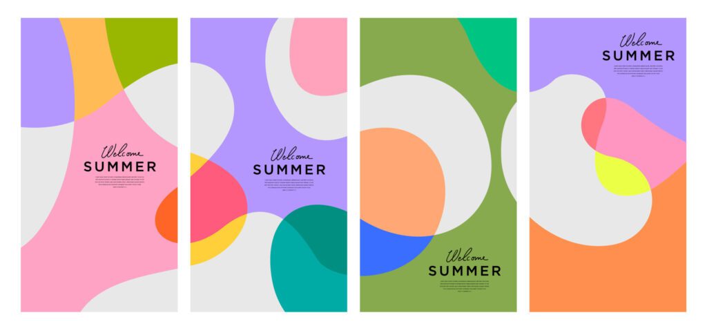 Colorful summer abstract background Free Vector