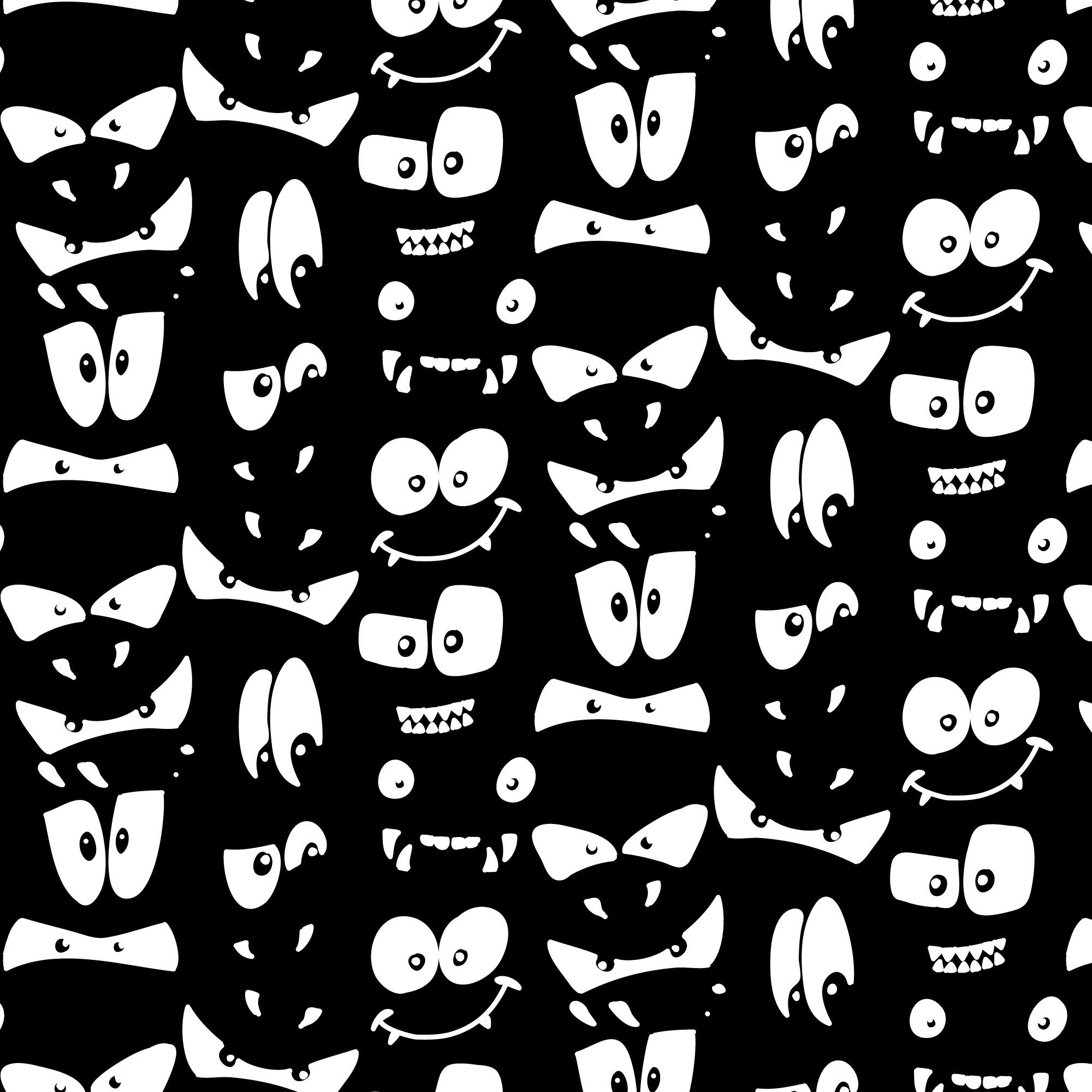 Hand drawn eyes pattern background Free Vector