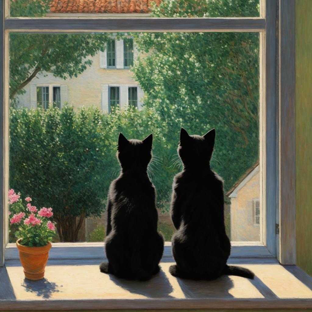 Two black kittens as by @ai_generated