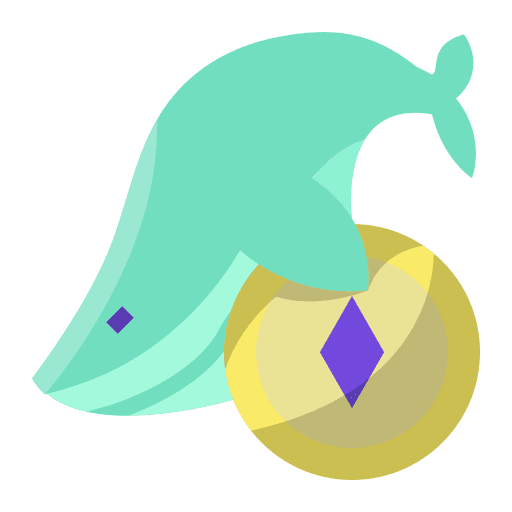 Whale, cryptocurrency, trader icon