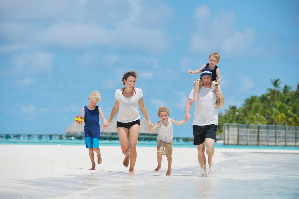 happy family on vacation Stock Free